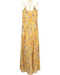 Patrizia Pepe - Robe Mi-Longue En Soie À Fleurs - Lyst