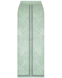 Calle Del Mar - Garden Party Dragonfly-Pattern Knitted Skirt - Lyst