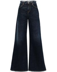 Dorothee Schumacher - Frayed-detail Wide-leg Jeans - Lyst