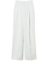 Twinset - Satijnen Broek Met Wijde Pijpen - Lyst