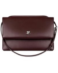 Courreges - Mini Cuff Leather Flap Shoulder Bag - Lyst