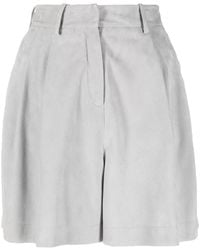 Fabiana Filippi - Suede High-Waisted Shorts - Lyst