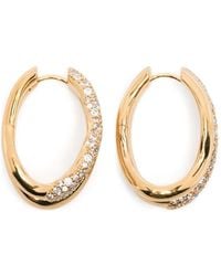 Missoma - Molten Double Embellished Hoop Earrings - Lyst