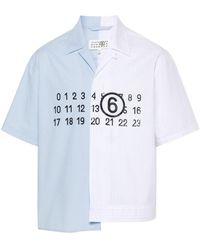MM6 by Maison Martin Margiela - Panelled-Design Cotton Shirt - Lyst