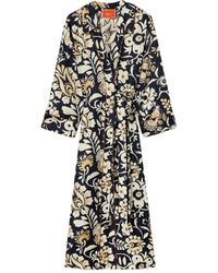 La DoubleJ - Midnight Floral-print Wrap Dress - Lyst