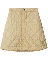 Burberry - Equestrian Knight Quilted Mini Skirt - Lyst