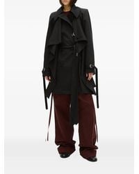 Ann Demeulemeester - Reppa Draped Trench Coat - Lyst