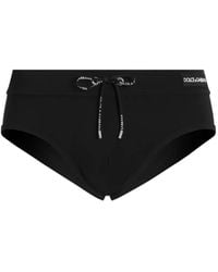 Dolce & Gabbana - Swim Briefs With Logo - Lyst