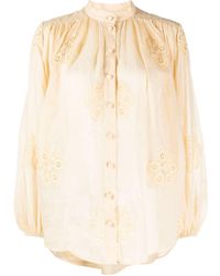 Zimmermann - Acadian Floral-embroidered Blouse - Lyst