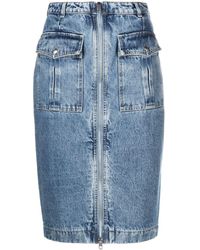 Bally - Jeans-Midirock mit hohem Bund - Lyst