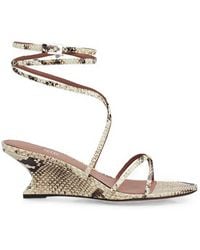 Paris Texas - Nina Lace-Up Wedge Sandals - Lyst