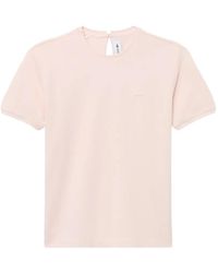 Lacoste - Scalloped-Edge Logo-Embroidered T-Shirt - Lyst