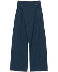 Mugler - Wrap Pocketed Wide-Leg Trousers - Lyst