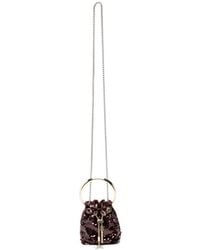 Jimmy Choo - Mini Bon Bon Sequin-Embellished Bucket Bag - Lyst