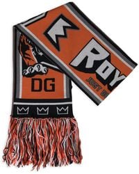 Dolce & Gabbana - Dg Royals Tiger-Print Fringed Scarf - Lyst