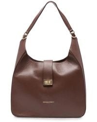 ADRIANNA FERETTI - Grainy-Leather Twist-Lock Tote Bag - Lyst