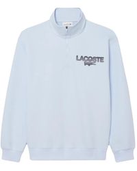 Lacoste - Sweat Zippé À Logo Imprimé - Lyst