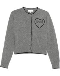 Chloé - Logo Cashmere Cardigan - Lyst