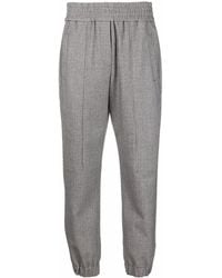Brunello Cucinelli - Geruite Broek Met Elastische Manchetten - Lyst
