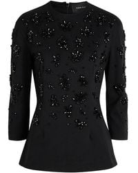 Simone Rocha - Bead-Embellished Long-Sleeve Top - Lyst