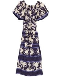 Johanna Ortiz - Robe Mi-Longue À Épaules Dénudées - Lyst