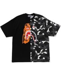 A Bathing Ape - T-Shirt Con Stampa Camouflage - Lyst
