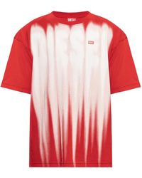 DIESEL - Cotton T-Shirt With Bold Logo Print - Lyst