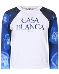 CASABLANCA - T-Shirt Medusa Sportive À Logo Imprimé - Lyst