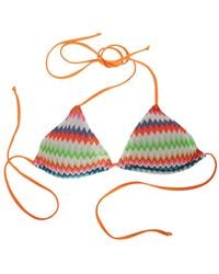 Mc2 Saint Barth - Haut De Bikini À Motif Zigzag - Lyst