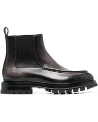 Santoni - Leather Ankle Boots - Lyst