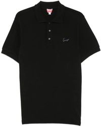 KENZO - Logo-Embroidered Piqué Polo Shirt - Lyst