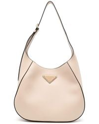 Prada - Triangle-logo Leather Shoulder Bag - Lyst