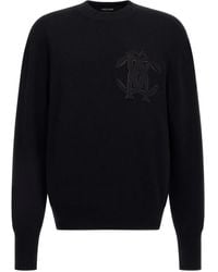 Roberto Cavalli - Logo-Embroidered Wool Sweatshirt - Lyst