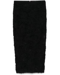 ROTATE BIRGER CHRISTENSEN - Flower-Mesh Midi Skirt - Lyst