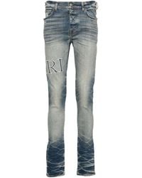 Amiri - Core Skinny Jeans Met Logopatch - Lyst