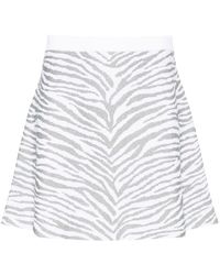 MICHAEL Michael Kors - Zebra-pattern Knitted Skirt - Lyst