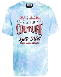 Versace - T-shirt con fantasia tie-dye - Lyst