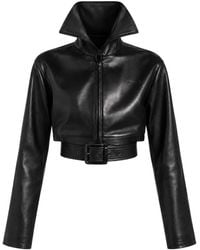 Balenciaga - Veste Noire À Coupe Raccourcie - Lyst