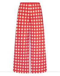 Simon Miller - Toni Gingham Cropped Palazzo Pants - Lyst