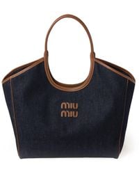 Miu Miu - Ivy Denim Tote Bag - Lyst