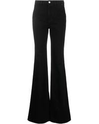Del Core - Logo-Patch Flared Cotton Trousers - Lyst