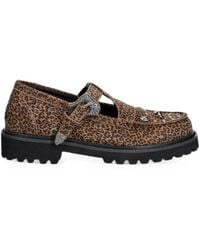 ANDERSSON BELL - Leopard-Print Studded Loafers - Lyst
