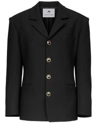 Marine Serre - Tailored Wool Serge-Buttons Jacket - Lyst