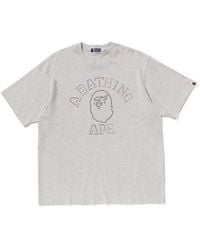 A Bathing Ape - Rhinestone-Embellished Ape Head T-Shirt - Lyst