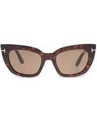Tom Ford - Tortoiseshell-Effect Cat-Eye Sunglasses - Lyst