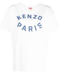 KENZO - T-shirt en coton à logo imprimé - Lyst