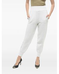 ART ESSAY - High-Waisted Cotton-Knit Trousers - Lyst
