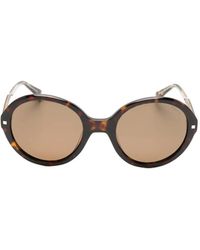 Polaroid - Tortoiseshell-Effect Round-Frame Sunglasses - Lyst