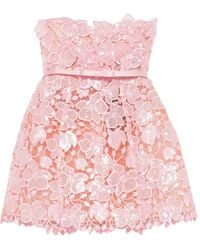 retroféte - Novalie Sequin-Embroidered Lace Mini Dress - Lyst