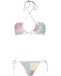 Mc2 Saint Barth - Dahlia Floral-print Bikini - Lyst